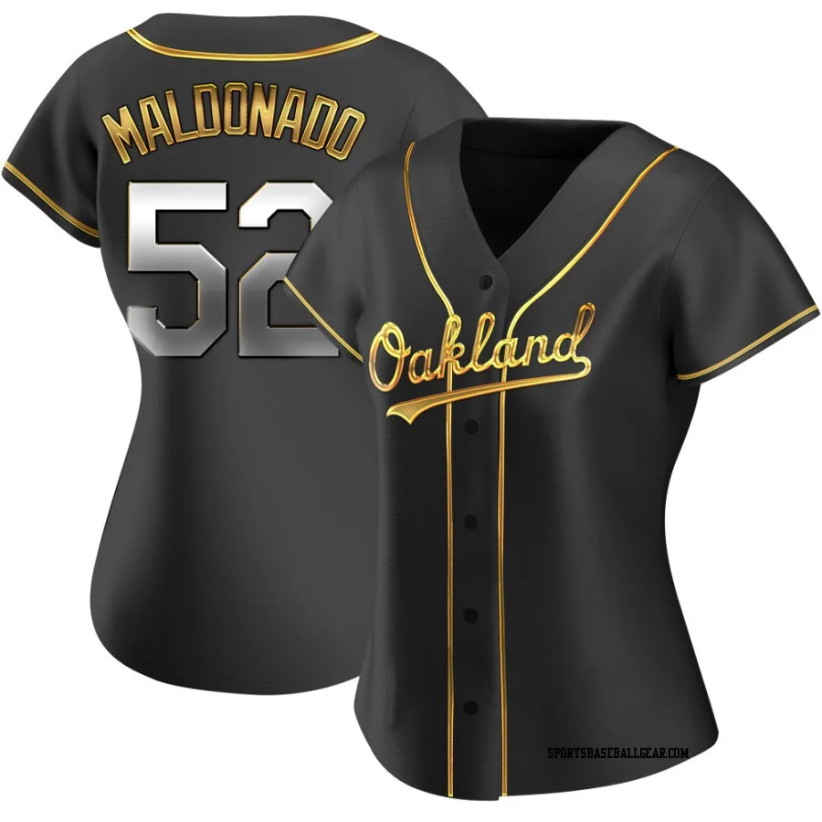 Anthony Maldonado Women's Oakland Athletics Black Golden Replica Alternate Jersey