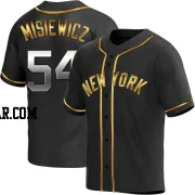 Anthony Misiewicz Men's New York Yankees Black Golden Replica Alternate Jersey