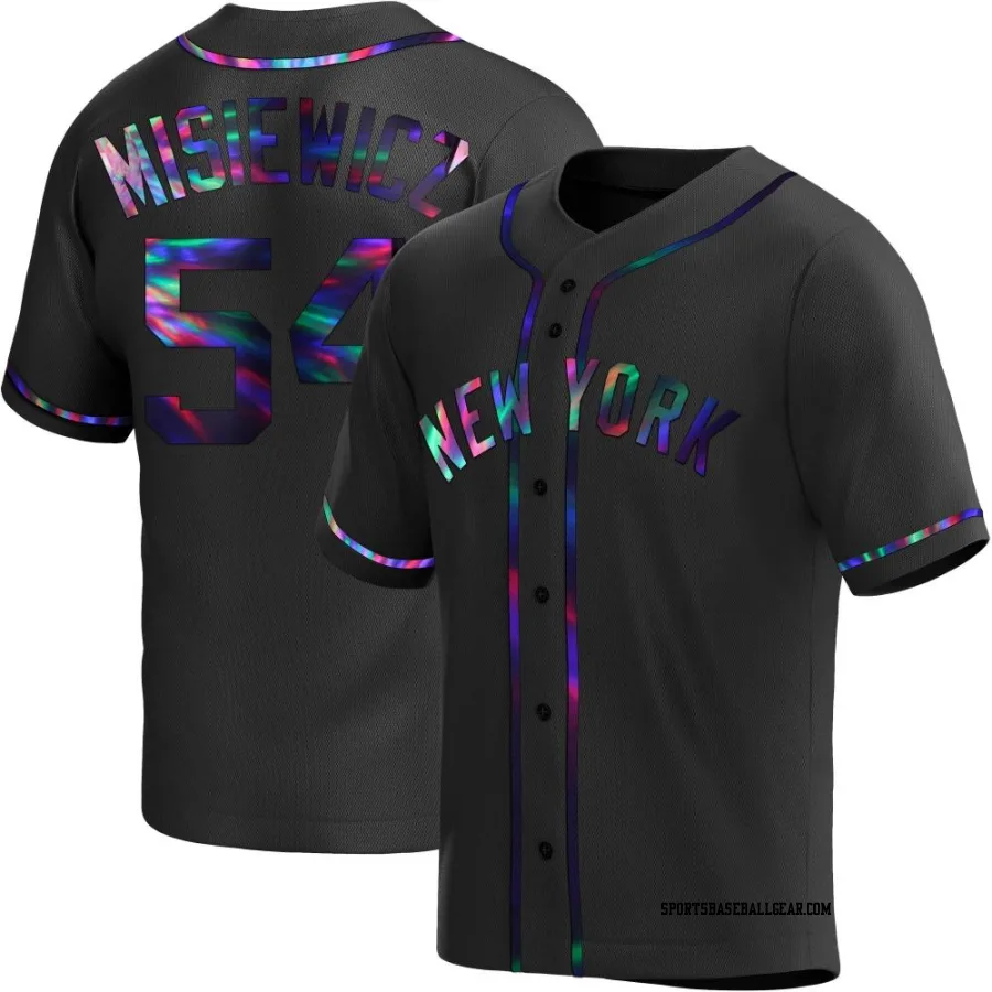 Anthony Misiewicz Men's New York Yankees Black Holographic Replica Alternate Jersey