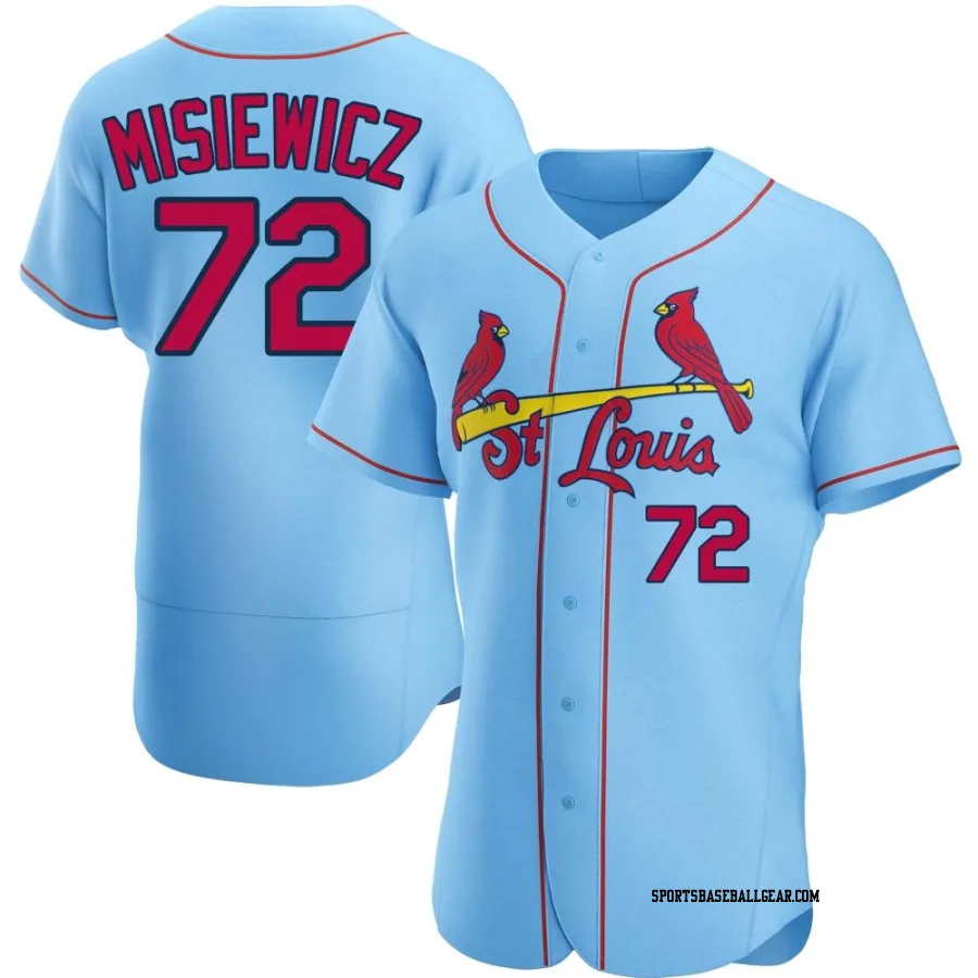 Anthony Misiewicz Men's St. Louis Cardinals Light Blue Authentic Alternate Jersey