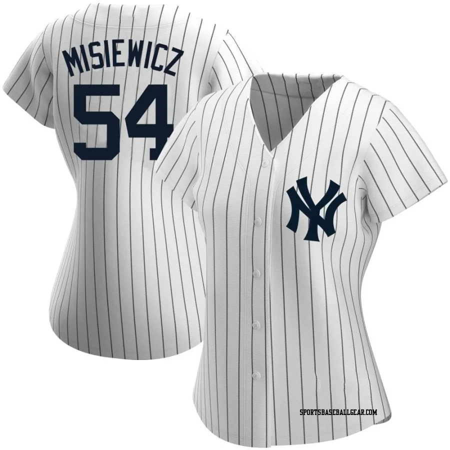 Anthony Misiewicz Women's New York Yankees White Replica Home Name Jersey