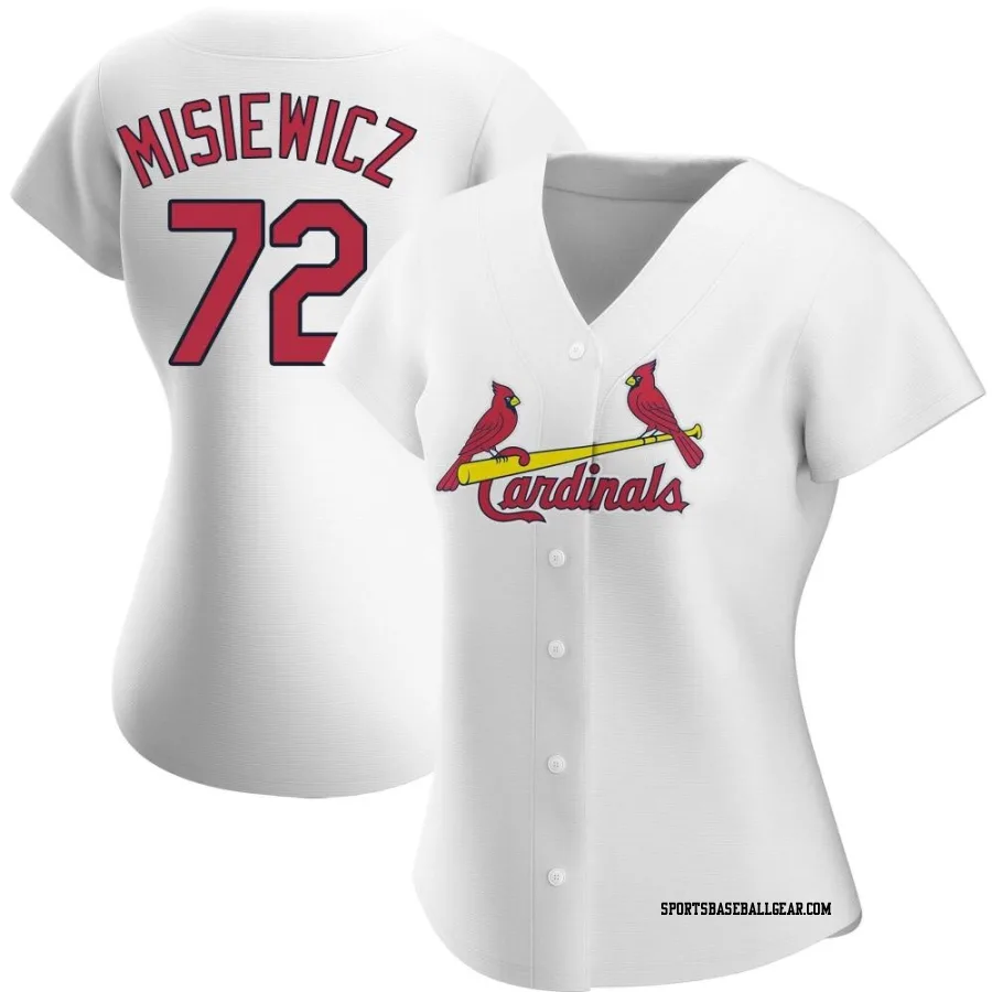 Anthony Misiewicz Women's St. Louis Cardinals White Authentic Home Jersey