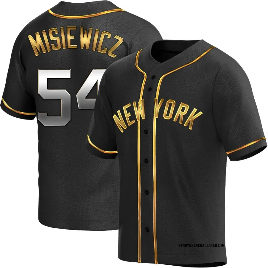 Anthony Misiewicz Youth New York Yankees Black Golden Replica Alternate Jersey