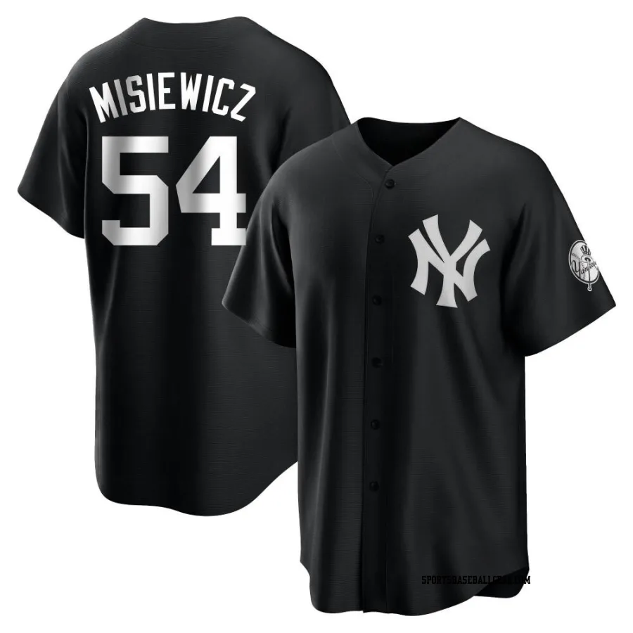 Anthony Misiewicz Youth New York Yankees Black/White Replica Jersey