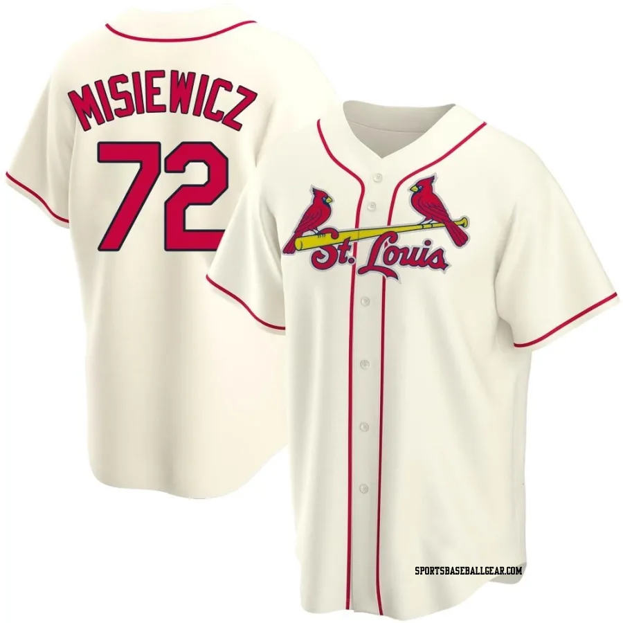 Anthony Misiewicz Youth St. Louis Cardinals Cream Replica Alternate Jersey