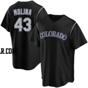 Anthony Molina Men's Colorado Rockies Black Replica Alternate Jersey