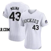 Anthony Molina Men's Colorado Rockies White Elite Home Jersey