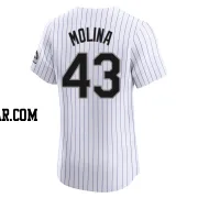 Anthony Molina Men's Colorado Rockies White Elite Home Jersey