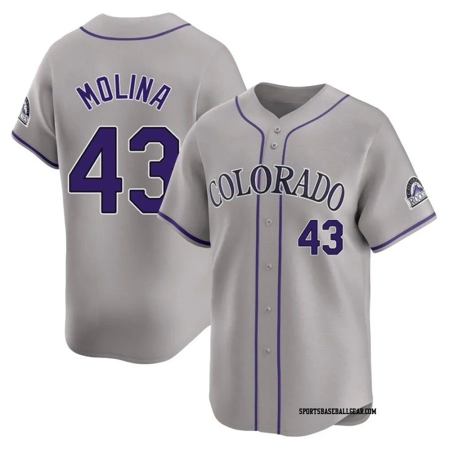 Anthony Molina Youth Colorado Rockies Gray Limited Road Jersey