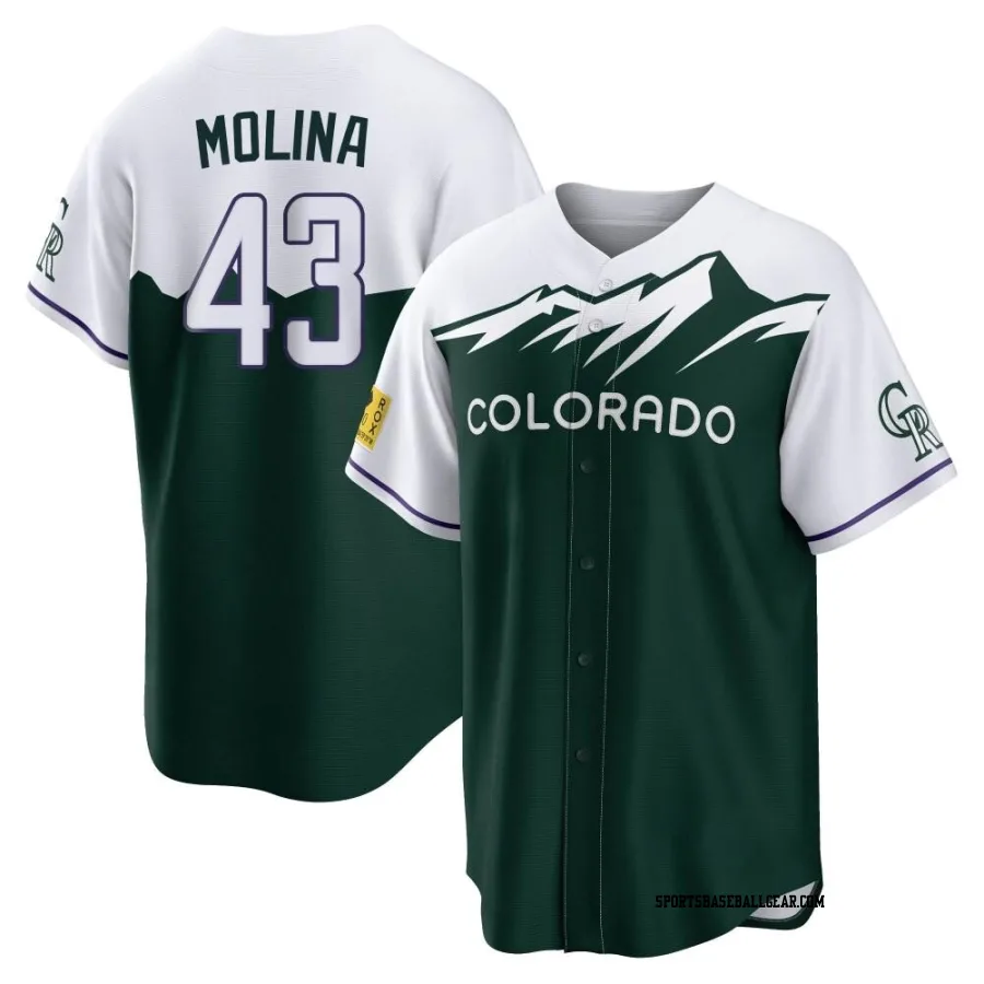 Anthony Molina Youth Colorado Rockies Green Replica 2022 City Connect Jersey