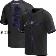 Anthony Rendon Men's Los Angeles Angels Black Holographic Replica Alternate Jersey