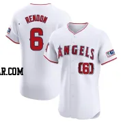 Anthony Rendon Men's Los Angeles Angels White Elite Home Patch Jersey