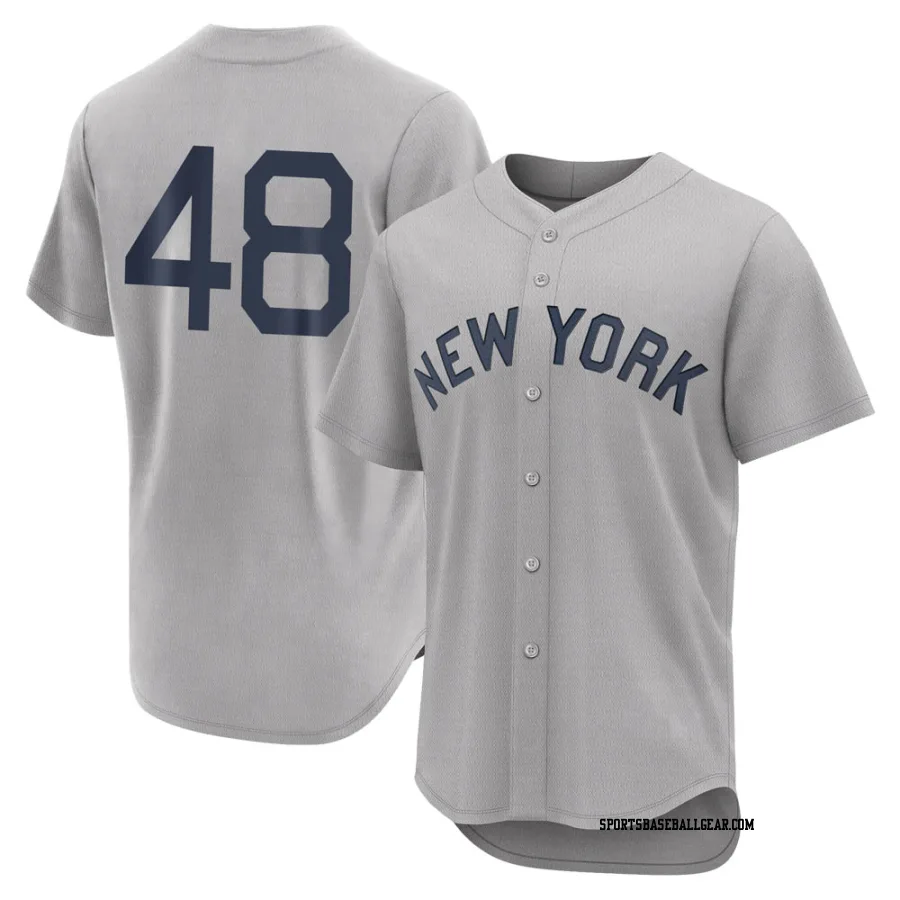 Anthony Rizzo Men's New York Yankees Gray Authentic 2021 Field of Dreams Jersey