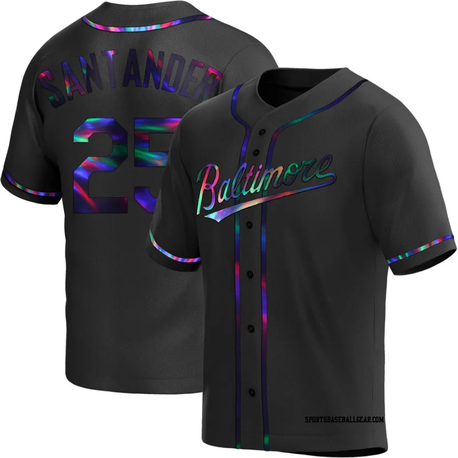 Anthony Santander Men's Baltimore Orioles Black Holographic Replica Alternate Jersey