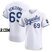 Anthony Veneziano Men's Kansas City Royals White Elite Home Jersey