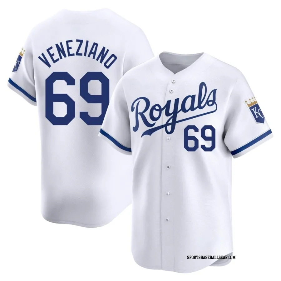 Anthony Veneziano Men's Kansas City Royals White Limited Home Jersey