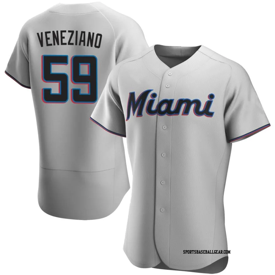 Anthony Veneziano Men's Miami Marlins Gray Authentic Road Jersey