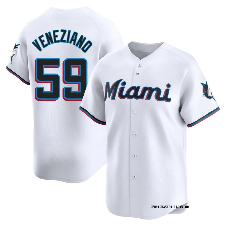 Anthony Veneziano Men's Miami Marlins White Limited Home Jersey