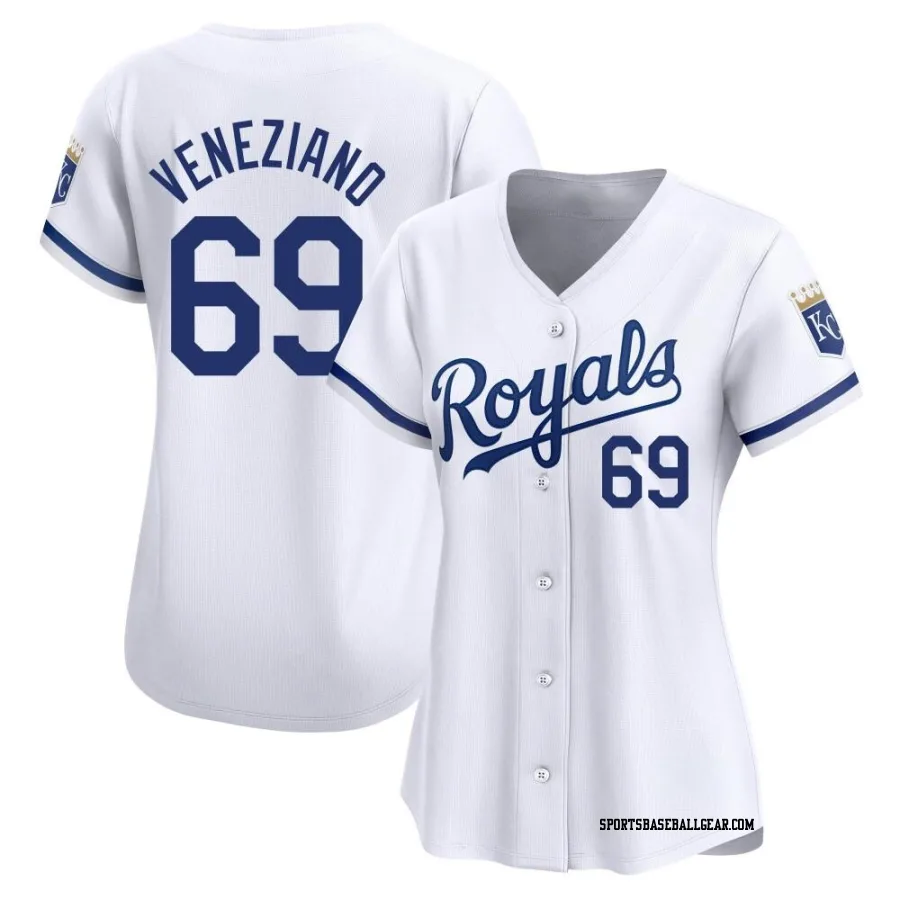 Anthony Veneziano Women's Kansas City Royals White Limited Home Jersey