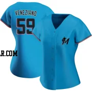 Anthony Veneziano Women's Miami Marlins Blue Authentic Alternate Jersey