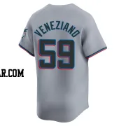 Anthony Veneziano Youth Miami Marlins Gray Limited Road Jersey