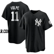 Anthony Volpe Men's New York Yankees Black/White Replica Jersey