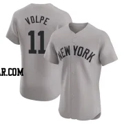 Anthony Volpe Men's New York Yankees Gray Elite Road Jersey