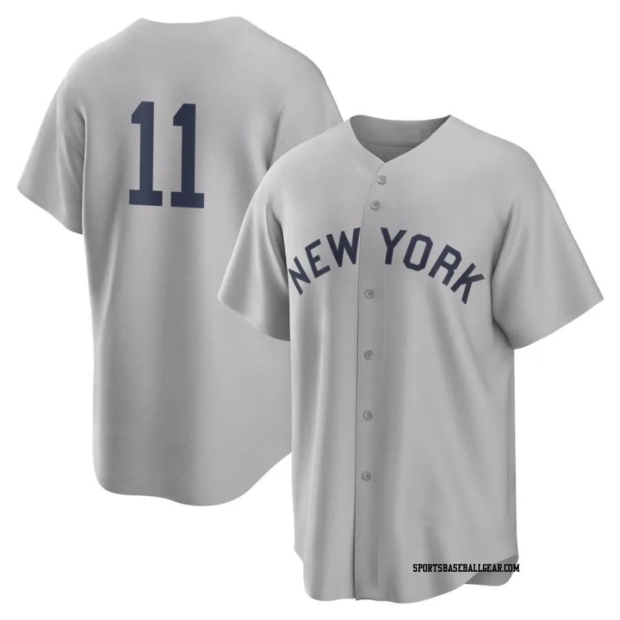 Anthony Volpe Men's New York Yankees Gray Replica 2021 Field of Dreams Jersey