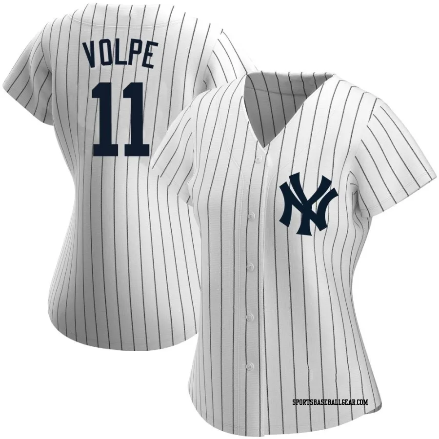 Anthony Volpe Women's New York Yankees White Authentic Home Name Jersey