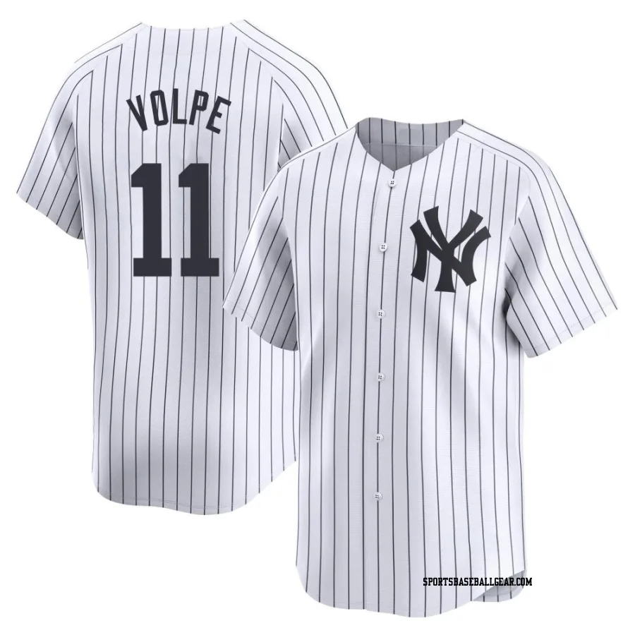 Anthony Volpe Youth New York Yankees White Limited Yankee Home Jersey