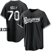 Antoine Kelly Men's Texas Rangers Black/White Replica Jersey