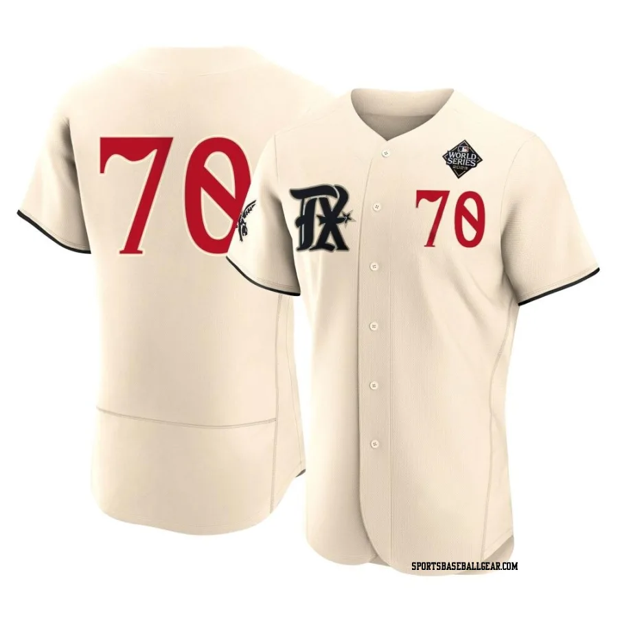 Antoine Kelly Men's Texas Rangers Cream Authentic 2023 City Connect 2023 World Series Jersey