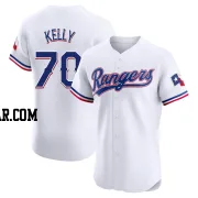 Antoine Kelly Men's Texas Rangers White Elite Home Jersey