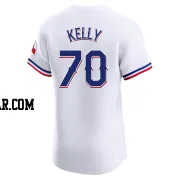 Antoine Kelly Men's Texas Rangers White Elite Home Jersey