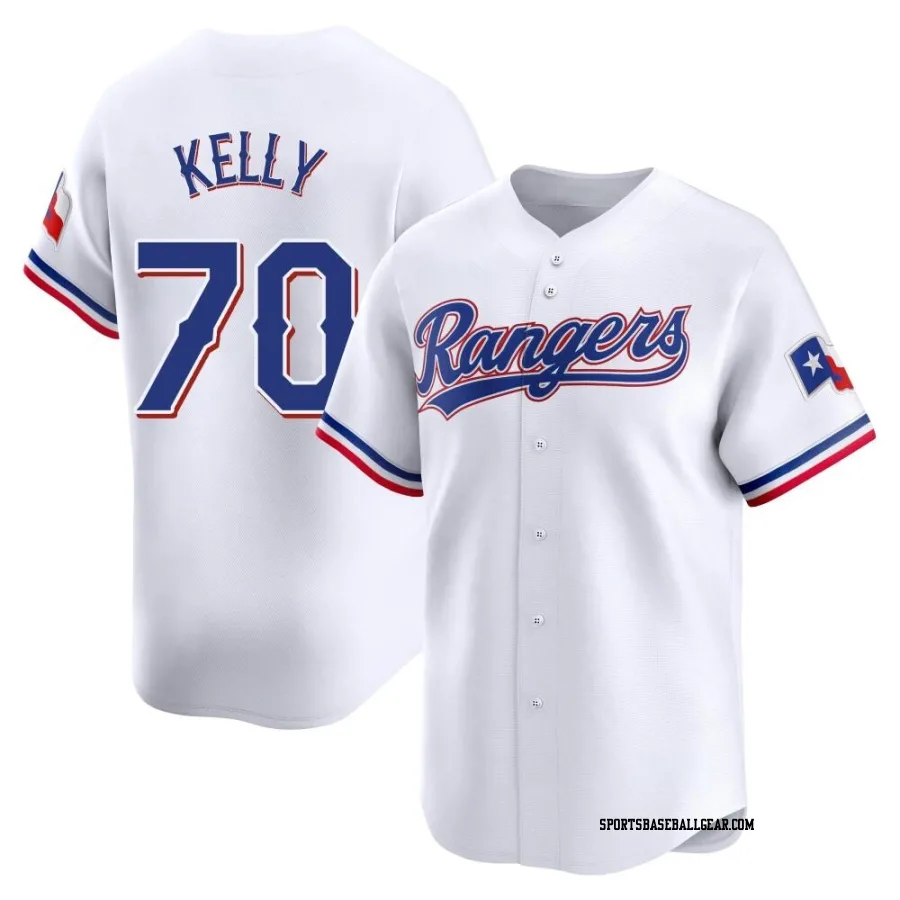 Antoine Kelly Men's Texas Rangers White Limited Home Jersey