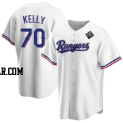 Antoine Kelly Men's Texas Rangers White Replica Home 2023 World Series Jersey