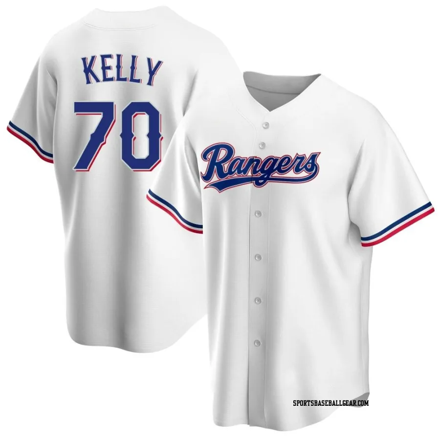 Antoine Kelly Men's Texas Rangers White Replica Home Jersey