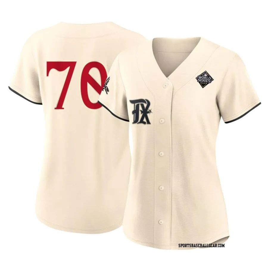 Antoine Kelly Women's Texas Rangers Cream Authentic 2023 City Connect 2023 World Series Jersey