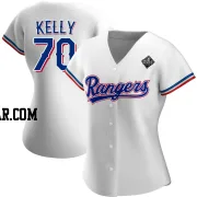 Antoine Kelly Women's Texas Rangers White Authentic Home 2023 World Series Jersey