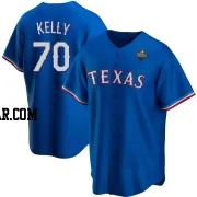 Antoine Kelly Youth Texas Rangers Royal Replica Alternate 2023 World Series Jersey