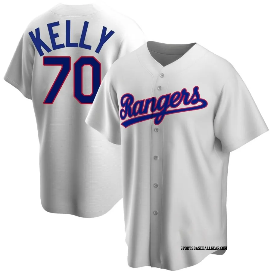 Antoine Kelly Youth Texas Rangers White Replica Home Cooperstown Collection Jersey