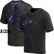 Antonio Senzatela Men's Colorado Rockies Black Holographic Replica Alternate Jersey