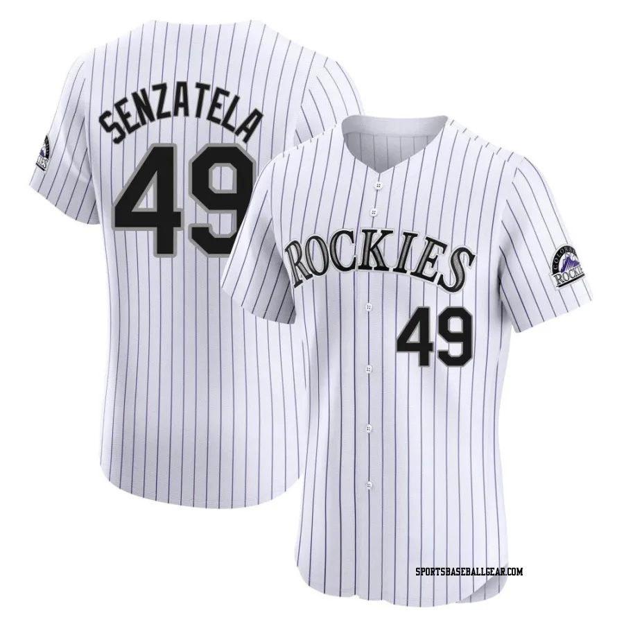 Antonio Senzatela Men's Colorado Rockies White Elite Home Jersey