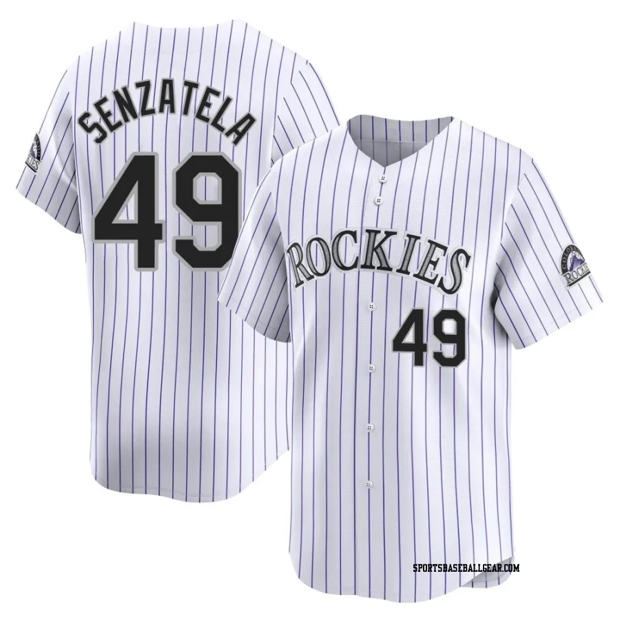 Antonio Senzatela Men's Colorado Rockies White Limited Home Jersey