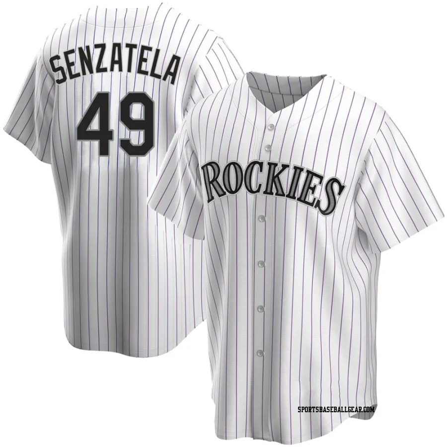 Antonio Senzatela Men's Colorado Rockies White Replica Home Jersey