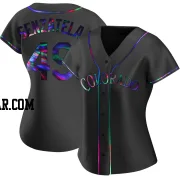 Antonio Senzatela Women's Colorado Rockies Black Holographic Replica Alternate Jersey