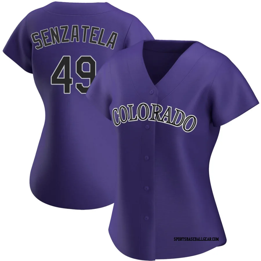 Antonio Senzatela Women's Colorado Rockies Purple Authentic Alternate Jersey