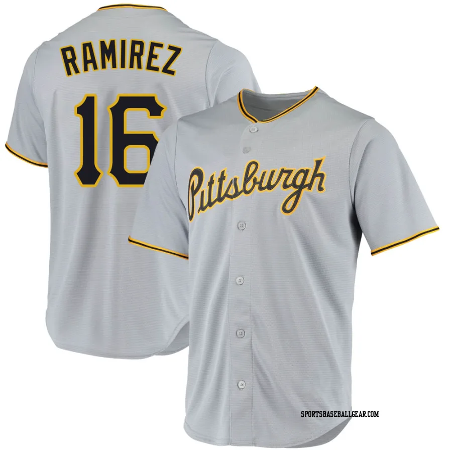 Aramis Ramirez Men's Pittsburgh Pirates Gray Replica Road Jersey