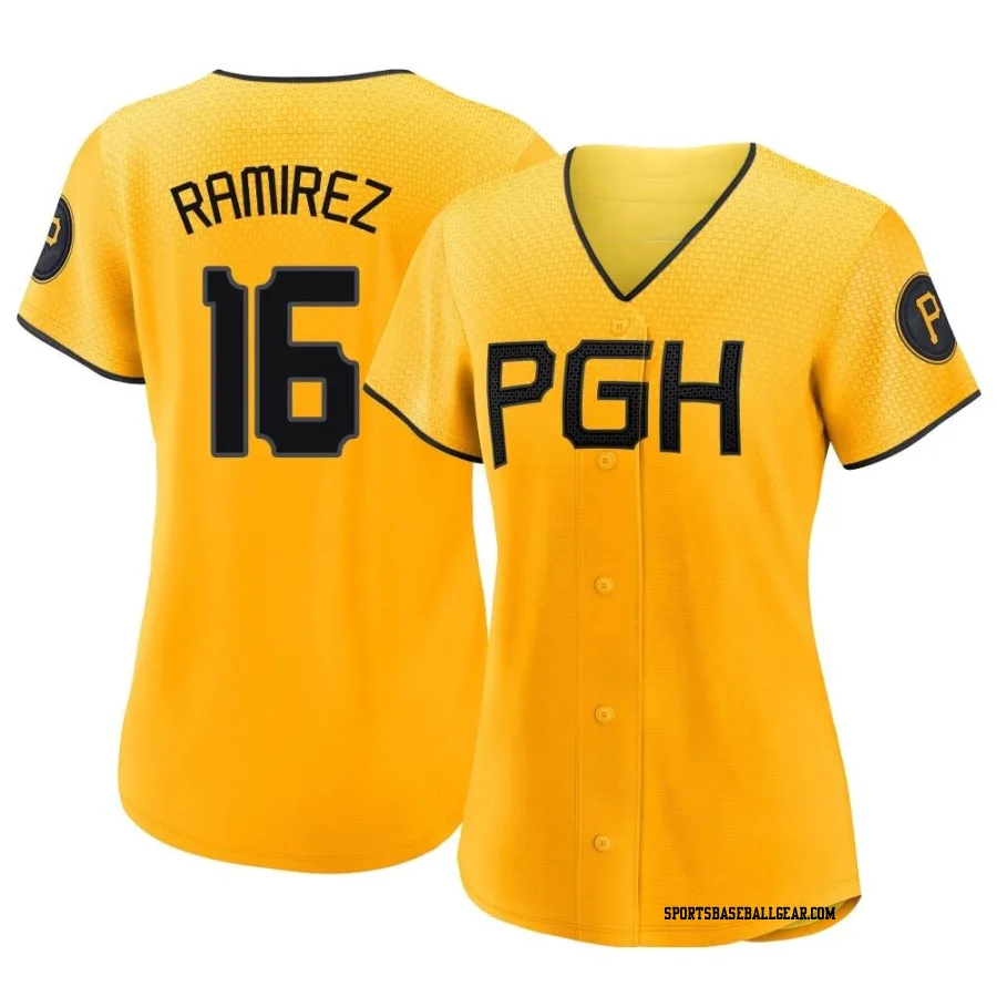 Aramis Ramirez Women's Pittsburgh Pirates Gold Authentic 2023 City Connect Jersey