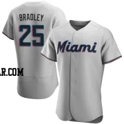 Archie Bradley Men's Miami Marlins Gray Authentic Road Jersey